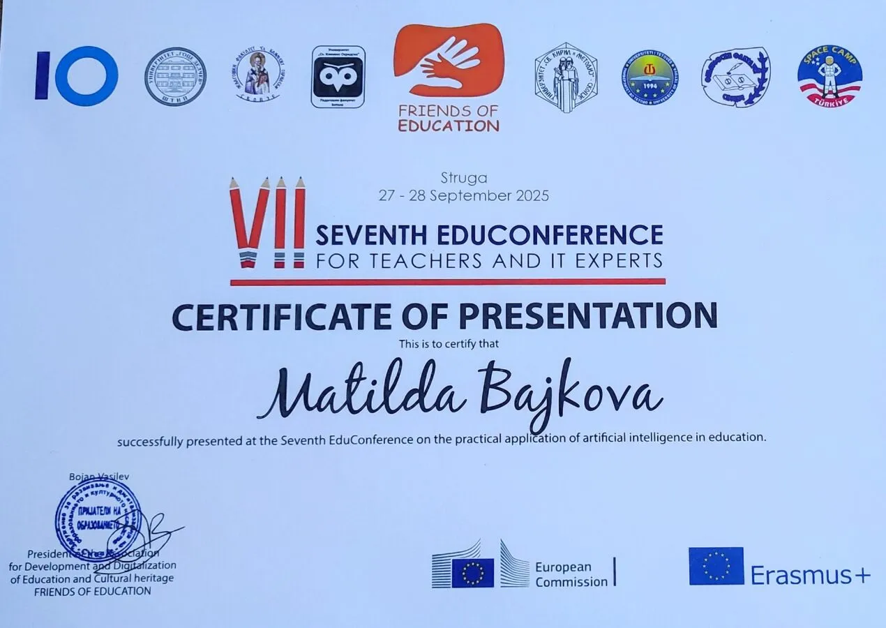 м-р Матилда Бајкова учесник и презентер на VII ЕдуКонференција