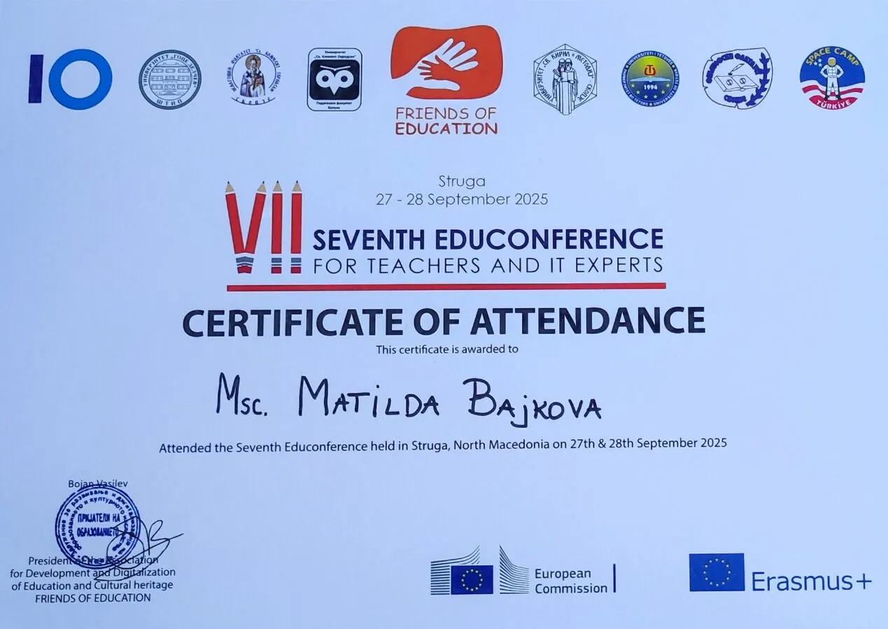 м-р Матилда Бајкова учесник и презентер на VII ЕдуКонференција